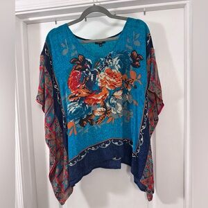 Tolani Floral Boho Tunic - 100% Silk